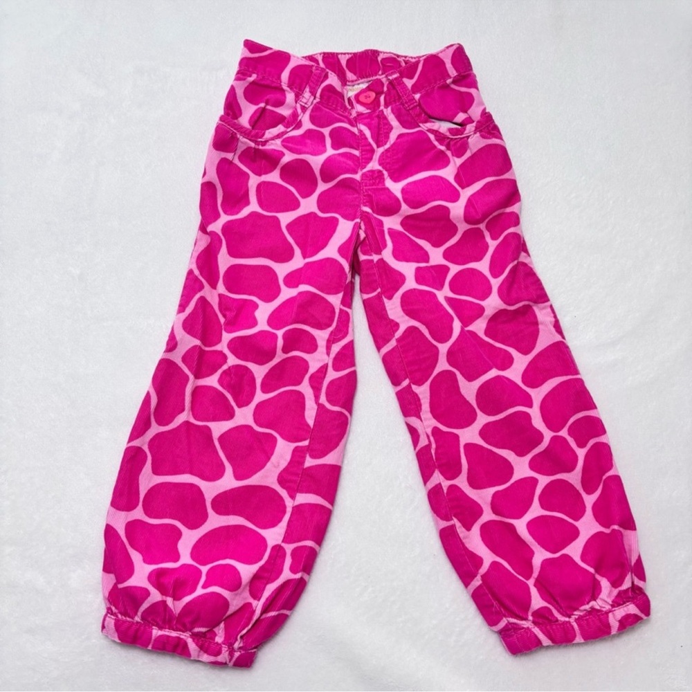 Gymboree Loveable Giraffe Pink Giraffe Print Corduroy Pants Girls Size ‎ 3T